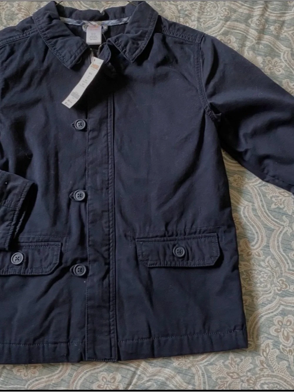 Gymboree Navy Field Jacket with Button Front
